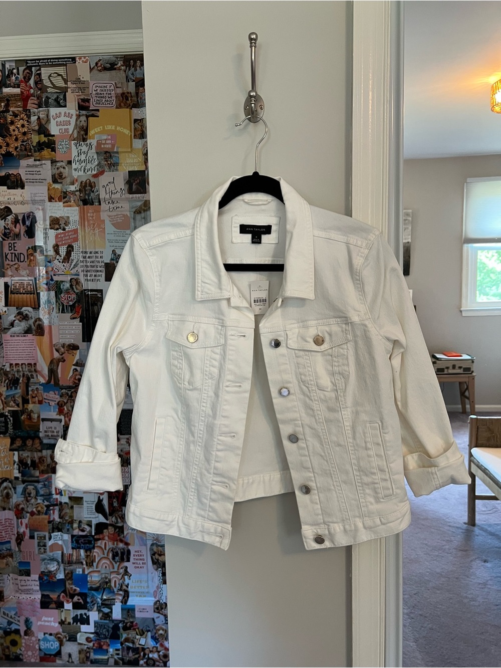 Ann Taylor White Denim Jacket - Women's Jean Trucker